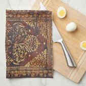 Vintage Antiek Afbeelding Theedoek (Quarter Fold)