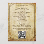 Vintage Antiek weddenschappen Sjablonen programma (Achterkant)