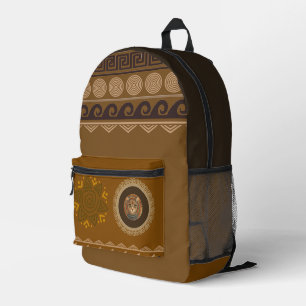 Vintage, Antieke Kat, Oud Motief Kunst Gedrukt Ba Bedrukte Rugzak