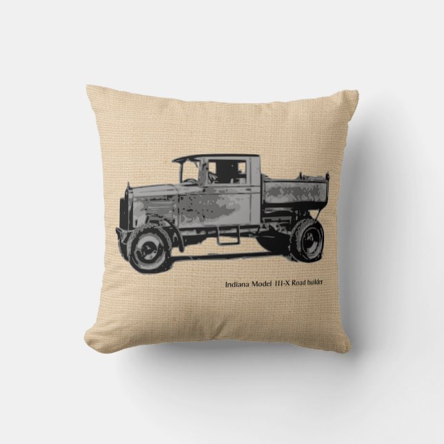 Vintage Antique Camion Coussin personnalisé (Recto)