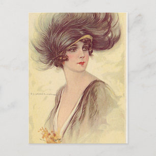 Vintage Antique Flappers, Portrait of Women, Briefkaart