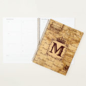 Vintage antique royal king world map rustic (Devant avec enveloppe)