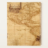 Vintage antique royal king world map rustic (Dos)
