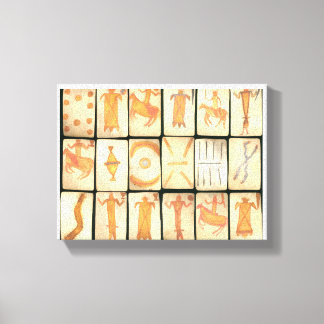 "Vintage Apache Drawings" Canvas Afdruk