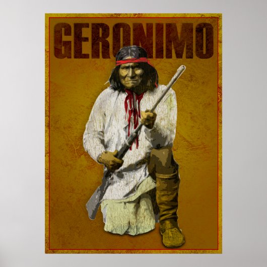 Vintage Apache Indian - Geronimo Poster (Voorkant)