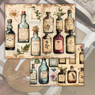 Vintage Apotheek Bloemige Junk Journal Papier