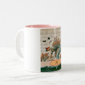 Vintage appelmoestuin, , bloemstijl tweekleurige koffiemok (Voorkant links)