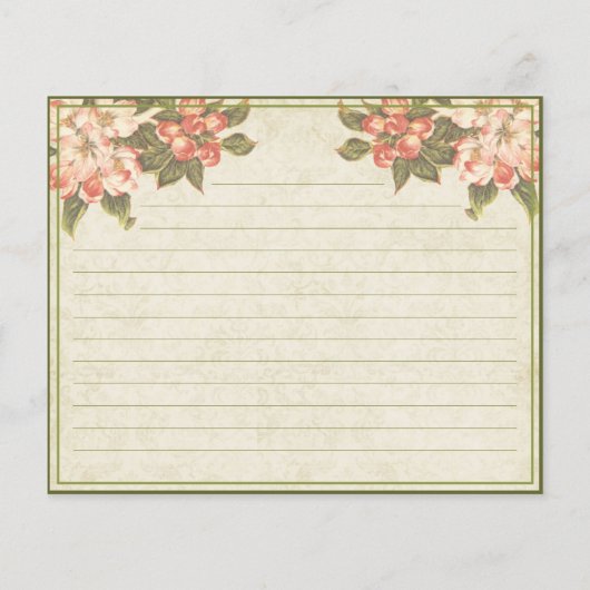 Vintage Apple Blossom | Recipe Kaart (Achterkant)