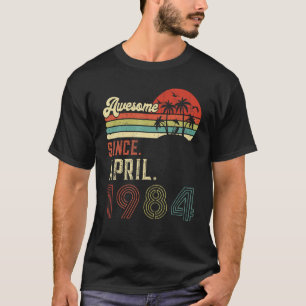 Vintage april 1974 38e verjaardag, 38 jaar later t-shirt