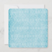 Vintage Aqua Damask Kaart (Achterkant)