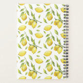Vintage Aquarelle Lemons et Motif de verdure (Dos)