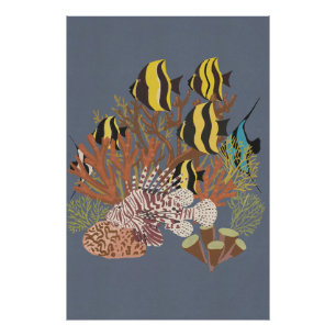 Vintage Aquarium Foto Afdruk
