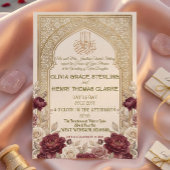 Vintage Arabesque Arch Bismillah Calligraphy Kaart