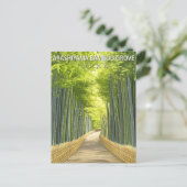 Vintage Arashiyama Bamboo Grove Japan Briefkaart (Staand voorkant)