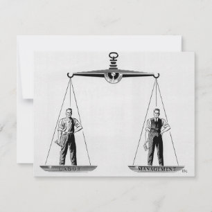 Vintage arbeid versus management, schalen van just