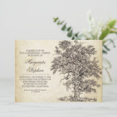 vintage arbre vieilli répétition dîner invitations (Debout devant)