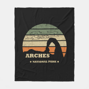 Vintage Arches National Park - Moab - Utah Fleece Deken