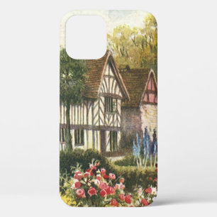 Vintage architectuur Formele tuin Engelse cottage iPhone 12 Hoesje