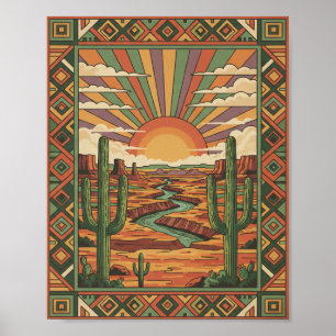 Vintage Arizona Grand Canyon Reisprint Muurkunst Poster