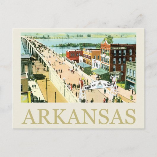 Vintage Arkansas Briefkaart (Voorkant)