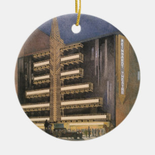 Vintage Art Deco-architectuur, Gebouw in NYC Keramisch Ornament