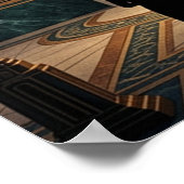 Vintage Art Deco Cinema Entrance Gold & Marble Poster (Hoek)