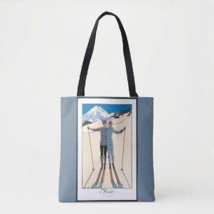 Vintage Art Deco, Geliefden in Sneeuw door George Draagtas