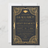 Vintage Art Deco Graduation Invitation (Devant)