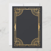 Vintage Art Deco Graduation Invitation Kaart (Achterkant)