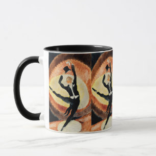 Vintage Art Deco heren danser hoed met hoge rand j Mok