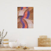 Vintage Art Déco Jazz Pochoir Escalier Motif (Cuisine)