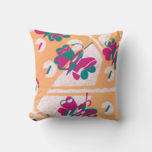 Vintage Art Deco Jazz Pochoir Tuin Vlinders Kussen