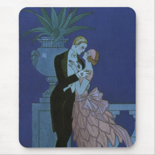 Vintage Art Deco Jonggehuwd, Oui door George Barbi Muismat