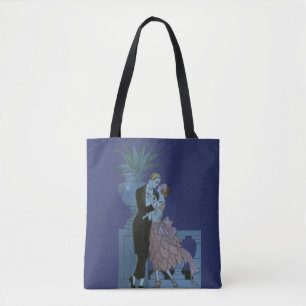 Vintage Art Deco Jonggehuwden, Verliefde Huwelijks Draagtas