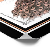 Vintage, Art Déco "Lady & Peacock" (Coin)