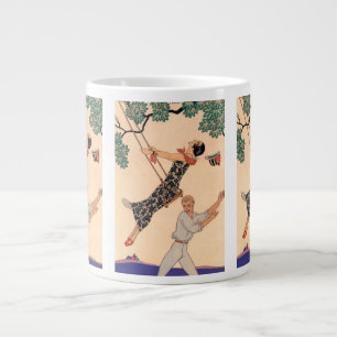 Vintage Art Deco Liefde, De Schommel door George B Jumbo Mok