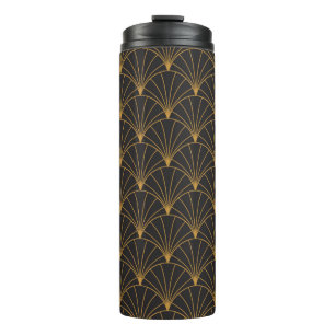 Vintage Art Deco Seamless Pattern. Geometric decor Thermosbeker