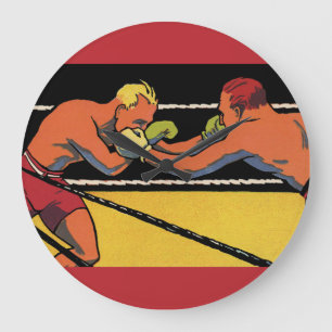 Vintage Art Deco sportboksen, boksers slaan Grote Klok