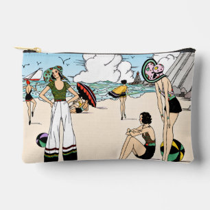 Vintage Art Deco strandillustratie jaren 20 kust Etui