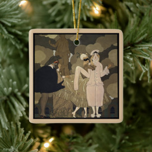 Vintage Art Deco, Surprise van George Barbier Keramisch Ornament