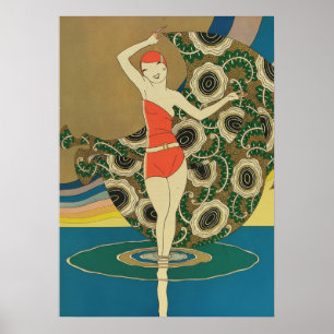 Vintage Art Deco - Voor Iedereen - Strand Poster