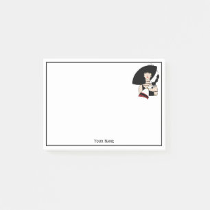 Vintage Art Deco vrouw met hoed handschoenen kleur Post-it® Notes