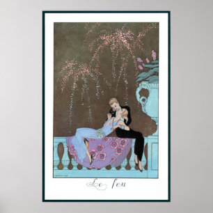 Vintage Art Deco Vuurwerk Le Feu, George Barbier Poster