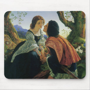 Vintage Art, Lovers at Dusk, Sir Joseph Noel Paton Muismat