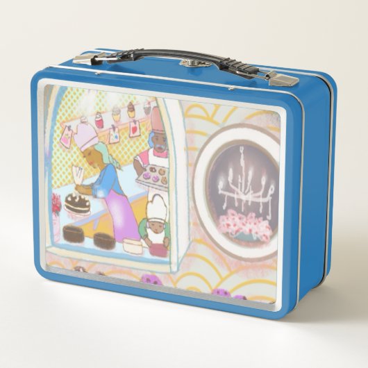 Vintage Art Lunch Box Blue (Dos)