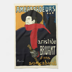 Vintage Art Nouveau Ambassadeurs, Toulouse Lautrec Theedoek