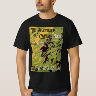 Vintage Art Nouveau-boek, avonturen van kapitein H T-shirt
