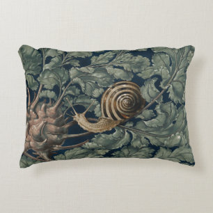 Vintage Art Nouveau Botanische Slak Antiek Accent Kussen