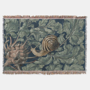 Vintage Art Nouveau Botanische Slak Antiek Deken