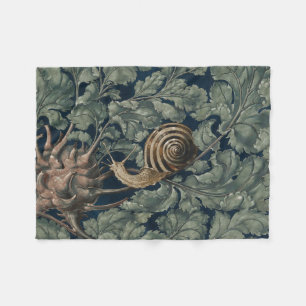 Vintage Art Nouveau botanische slak antiek Fleece Deken